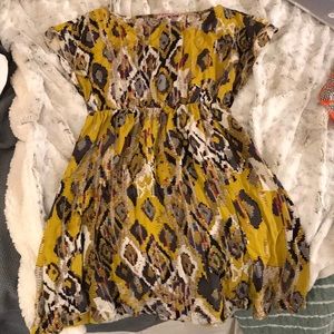 Yellow Abstract Dress